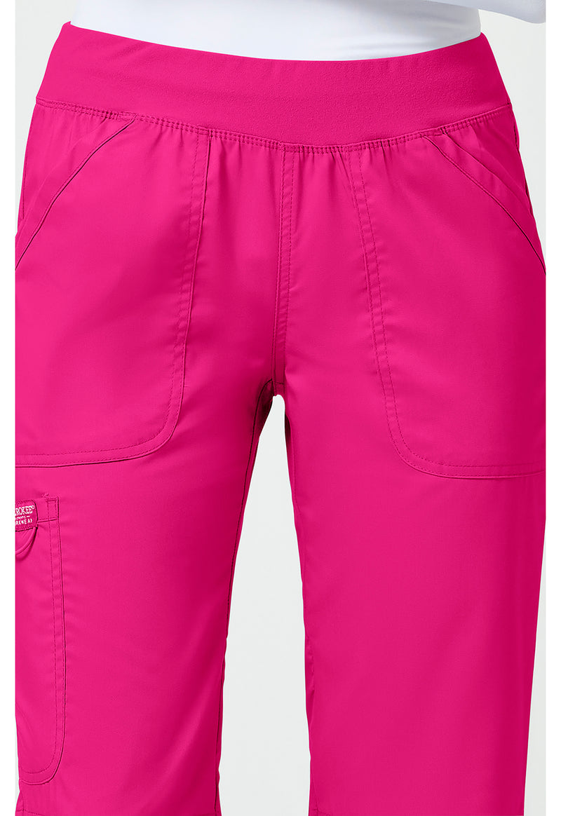Electric Pink - Cherokee Cherokee WW Revolution Women's Scrub Pants - Detail 2 View