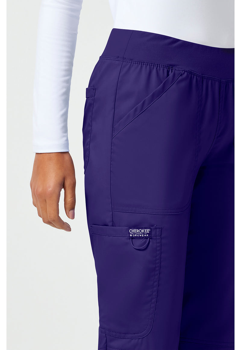 Grape - Cherokee Cherokee WW Revolution Women's Scrub Pants - Detail 3 View