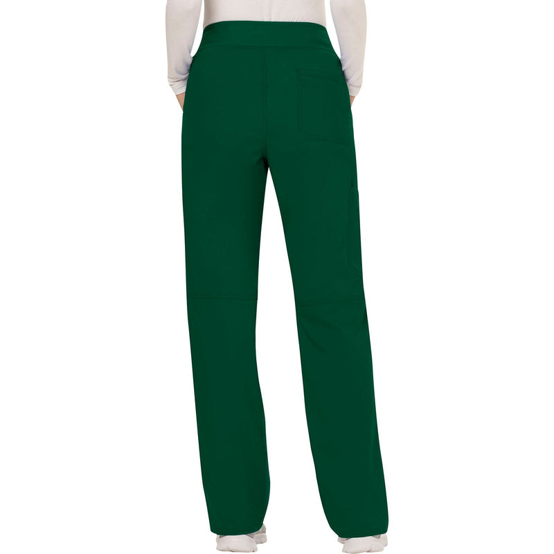 hunter green - Mid Rise Straight Leg Pull-on Pant
