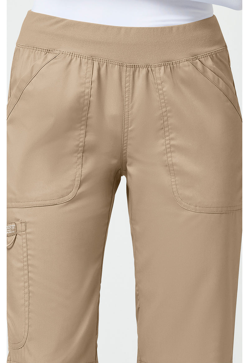 Khaki - Cherokee Cherokee WW Revolution Women's Scrub Pants - Detail 2 View