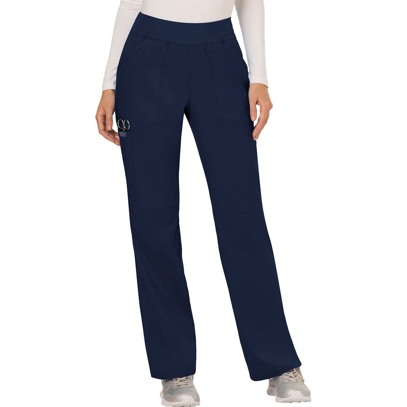 navy - Mid Rise Straight Leg Pull-on Pant