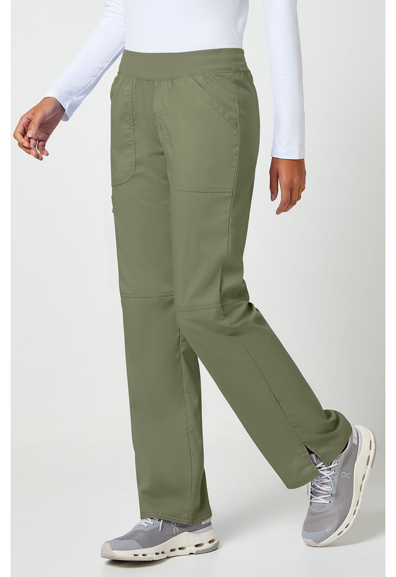 Olive - Cherokee Cherokee WW Revolution Women's Scrub Pants - Left Side View