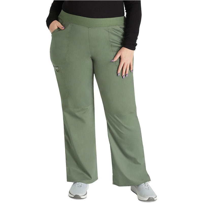 olive - Mid Rise Straight Leg Pull-on Pant