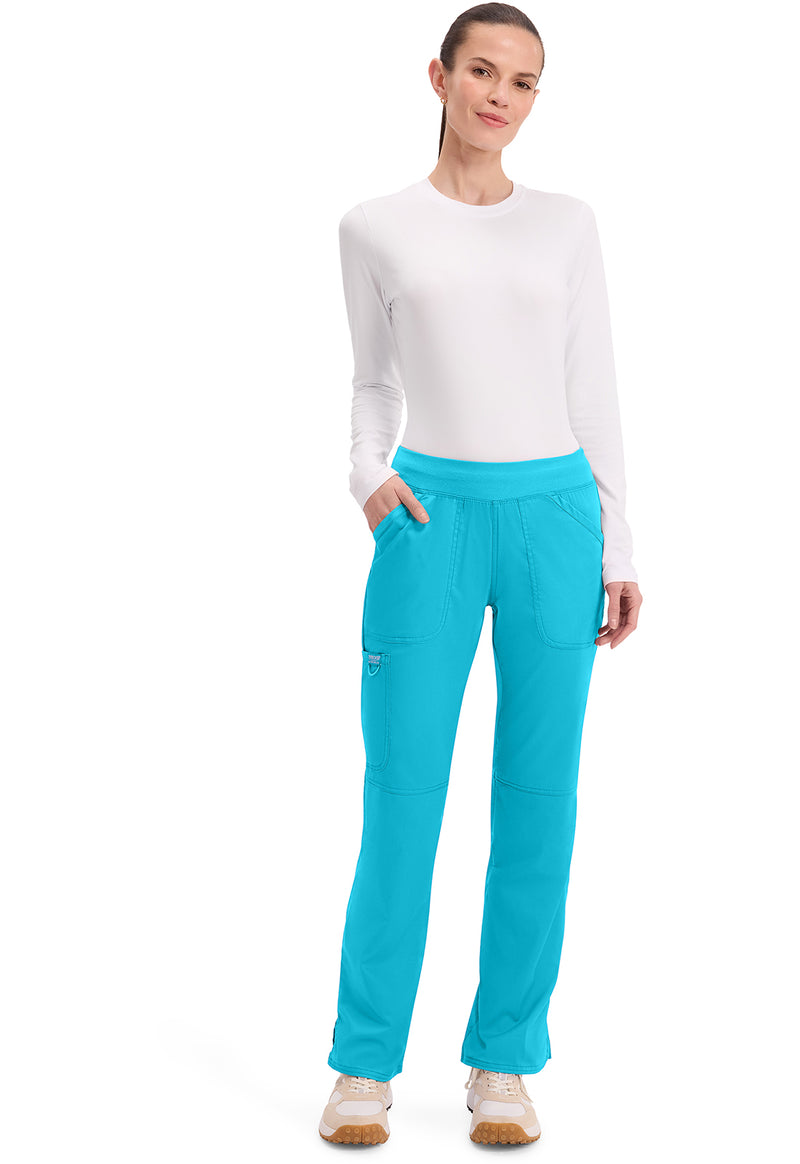 Turquoise - Cherokee Cherokee WW Revolution Women's Scrub Pants - Detail 1 View