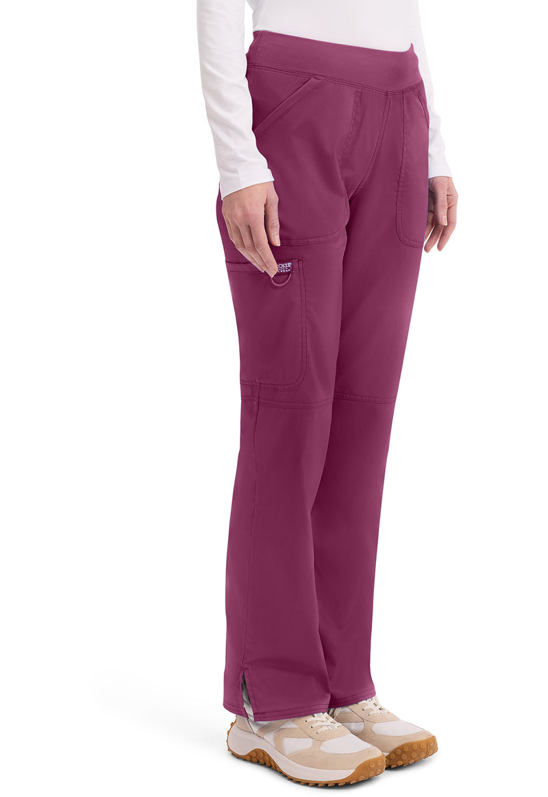Wine - Cherokee Cherokee WW Revolution Women's Scrub Pants - Right Side View