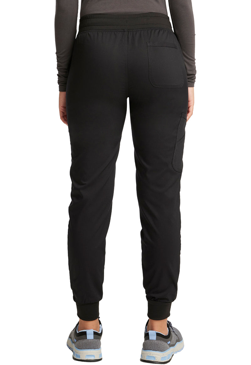 Black - Cherokee WW Revolution Women's Scrub Pants - Back View