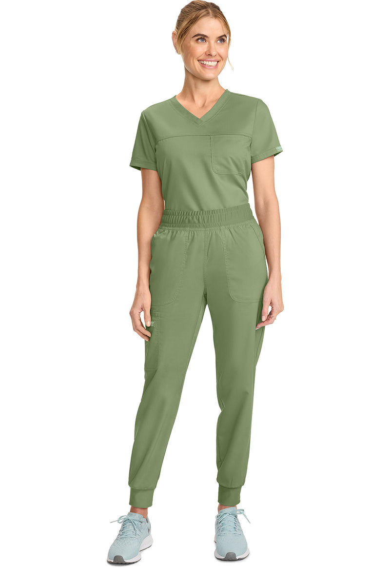 Celery Green - Cherokee Cherokee WW Revolution Women's Scrub Pants - Detail 1 View