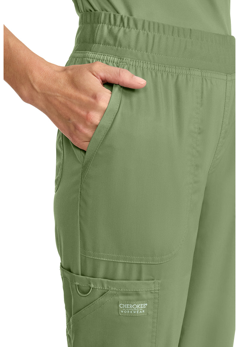 Celery Green - Cherokee Cherokee WW Revolution Women's Scrub Pants - Detail 2 View
