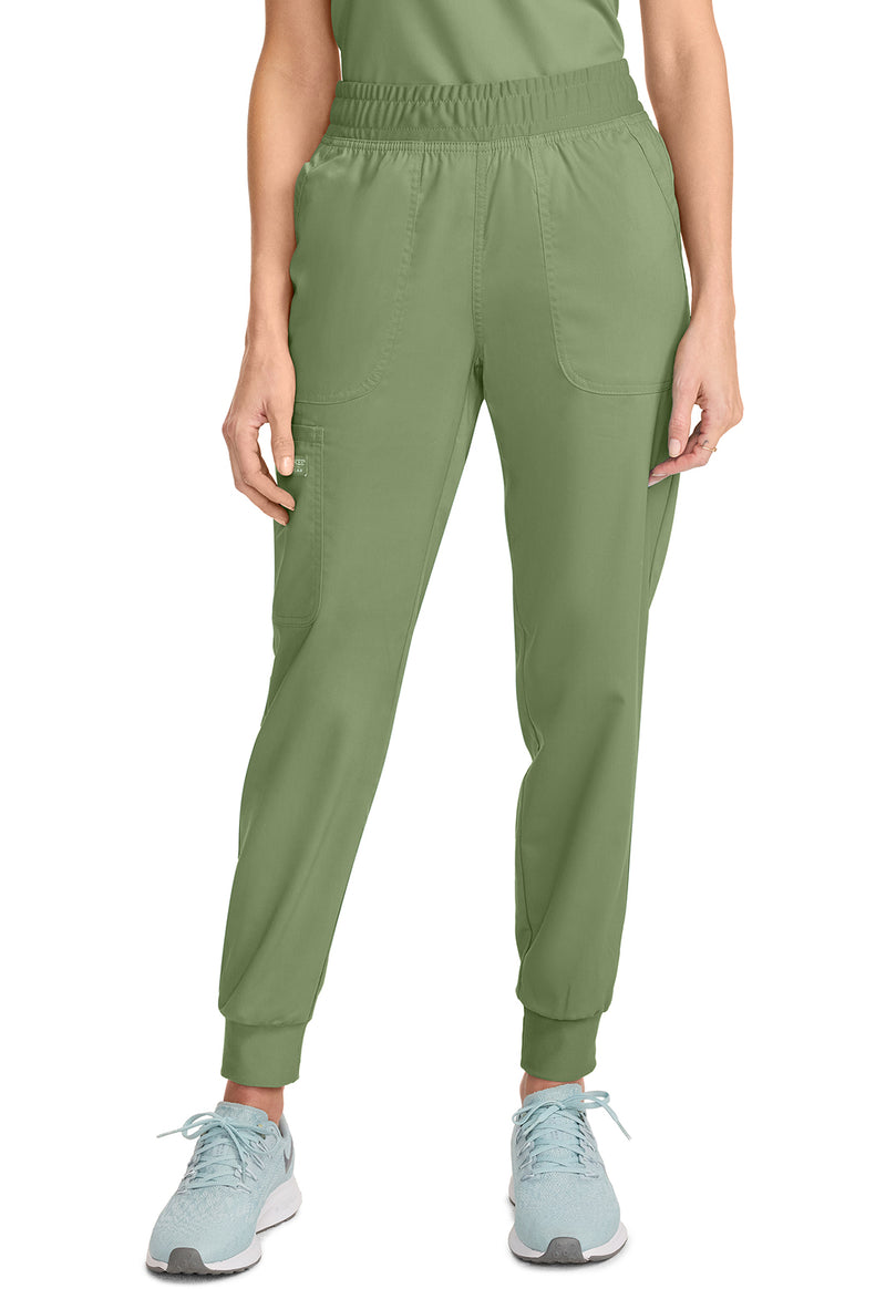 Celery Green - Cherokee WW Revolution Women's Scrub Pants - Front View