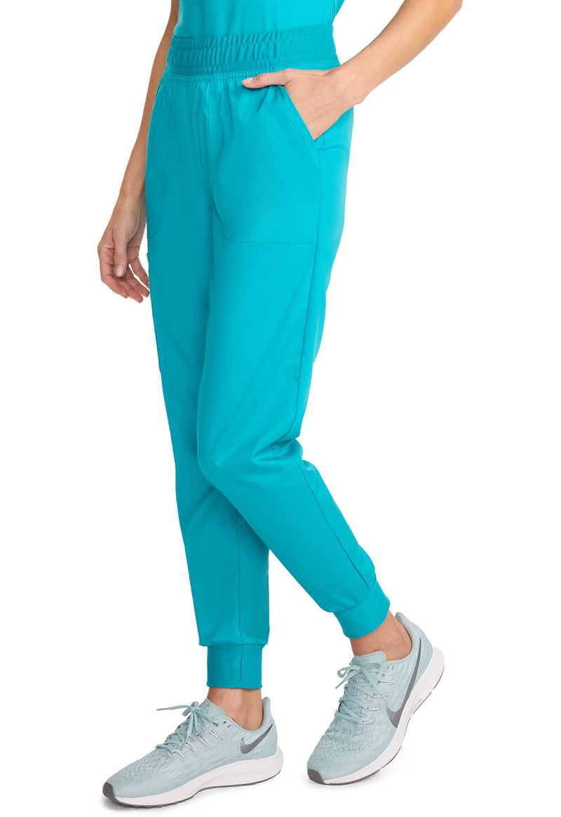 Teal Blue - Cherokee Cherokee WW Revolution Women's Scrub Pants - Left Side View