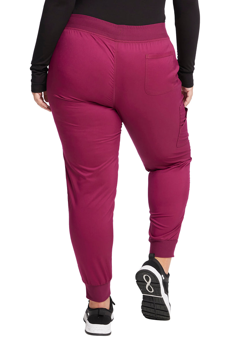 Wine - Cherokee WW Revolution Women's Scrub Pants - Back View