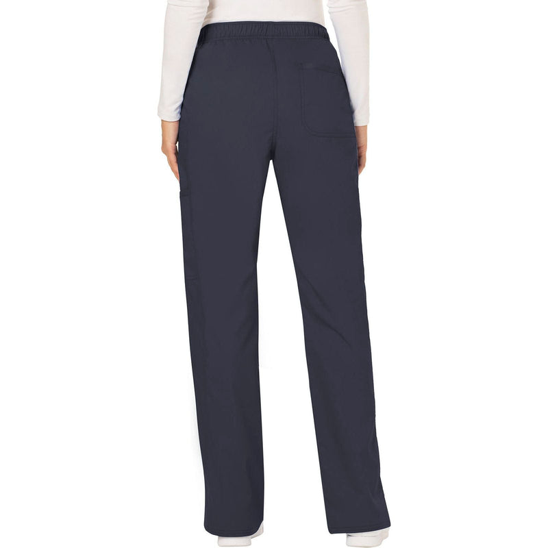 pewter - Mid Rise Moderate Flare Drawstring Pant