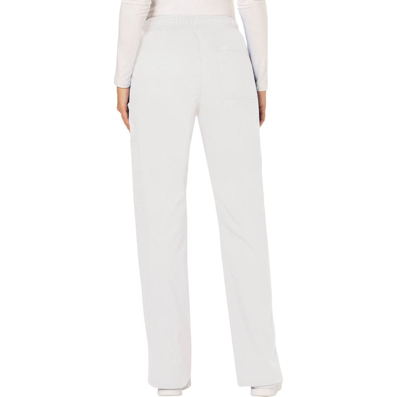 white - Mid Rise Moderate Flare Drawstring Pant