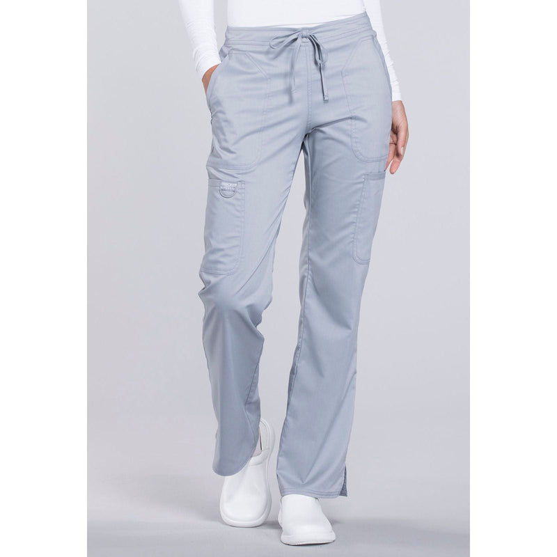 grey - Mid Rise Moderate Flare Drawstring Pant
