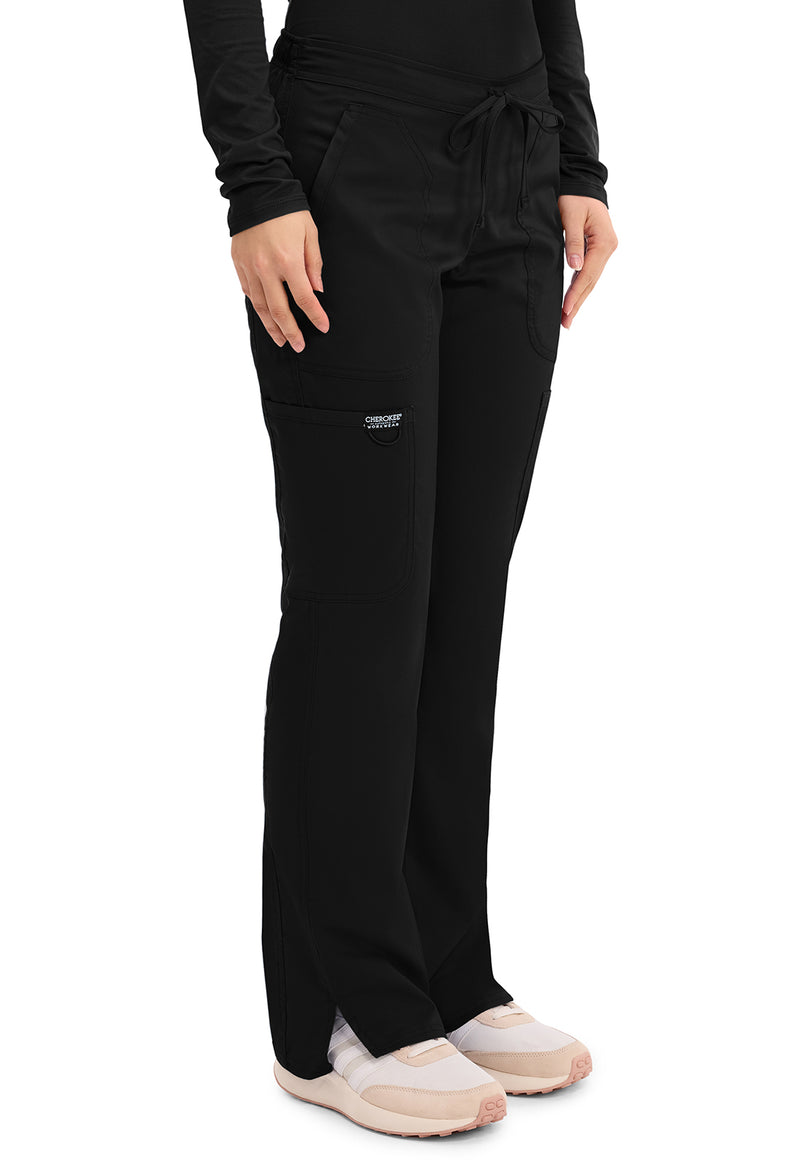 Black - Cherokee Cherokee WW Revolution Women's Scrub Pants - Right Side View