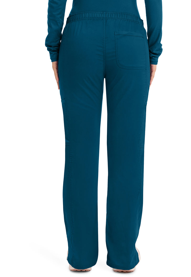 Caribbean Blue - Cherokee WW Revolution Women's Scrub Pants - Back View
