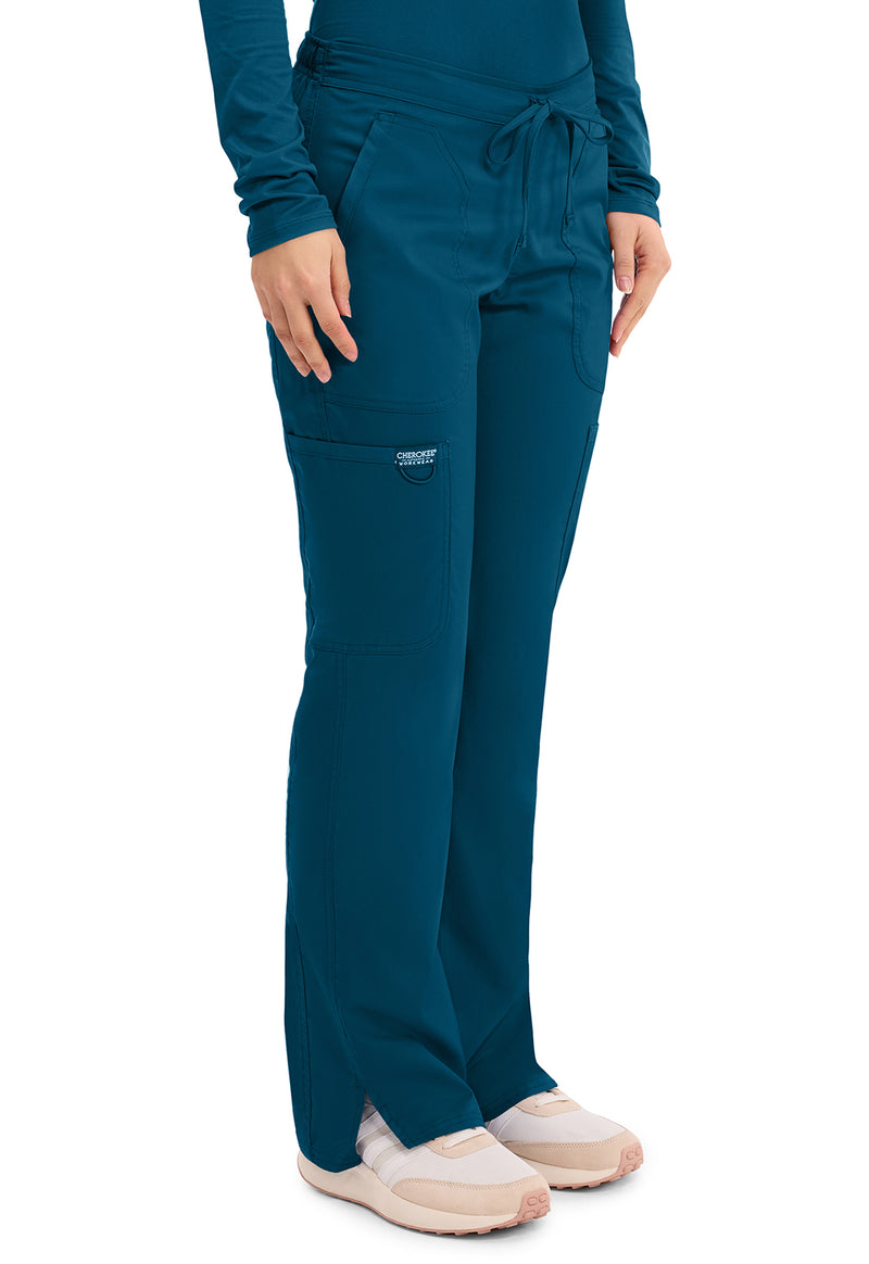 Caribbean Blue - Cherokee Cherokee WW Revolution Women's Scrub Pants - Right Side View