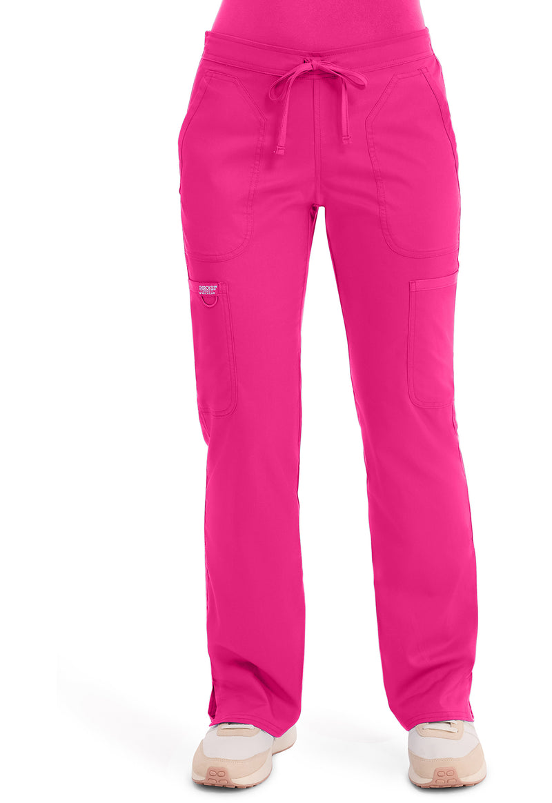 Electric Pink - Cherokee WW Revolution Women's Scrub Pants - Front View