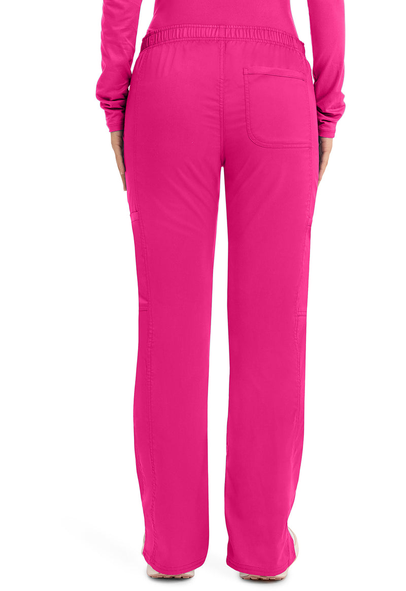 Electric Pink - Cherokee WW Revolution Women's Scrub Pants - Back View