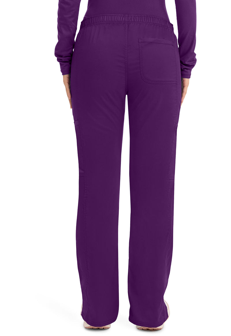 Eggplant - Cherokee WW Revolution Women's Scrub Pants - Back View