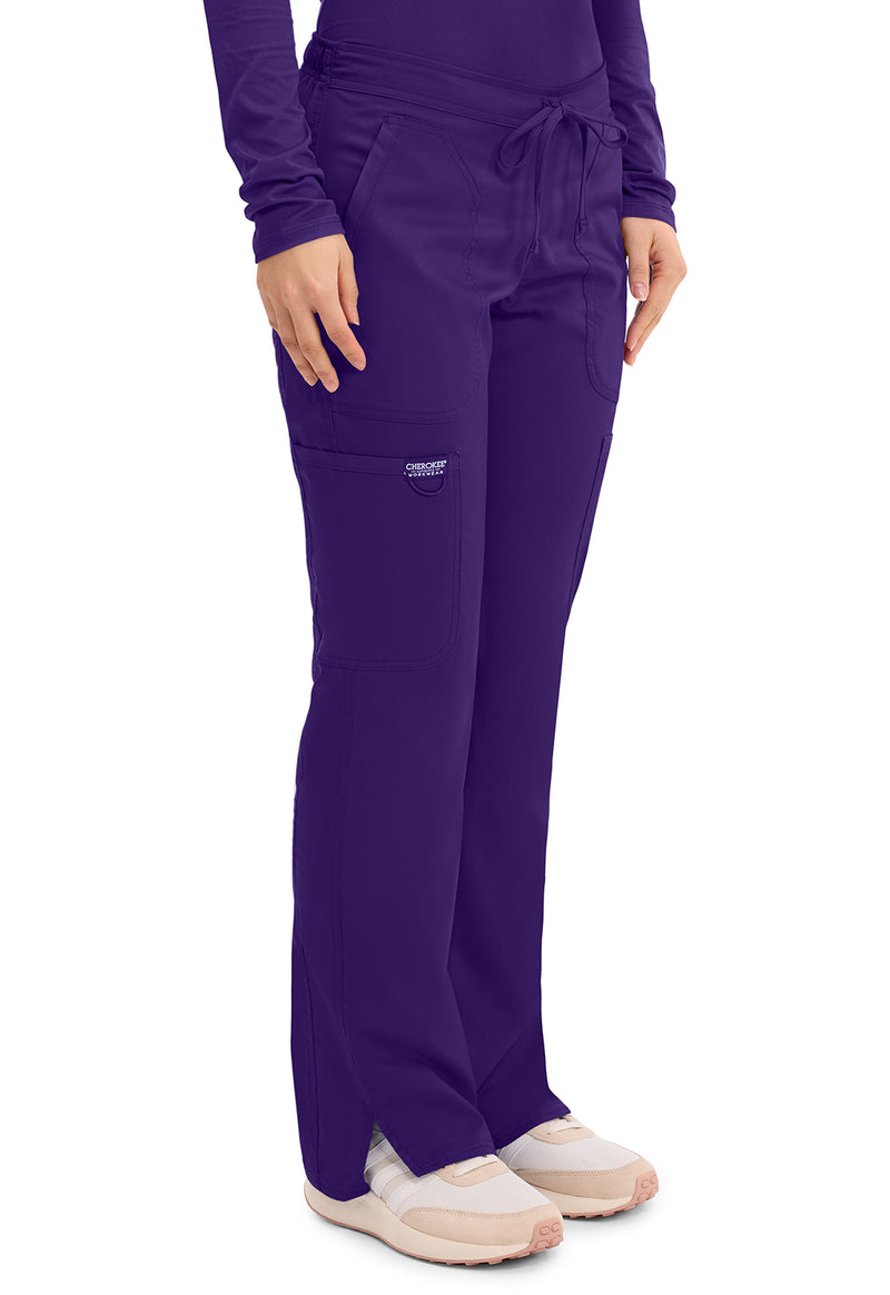 Grape - Cherokee Cherokee WW Revolution Women's Scrub Pants - Right Side View