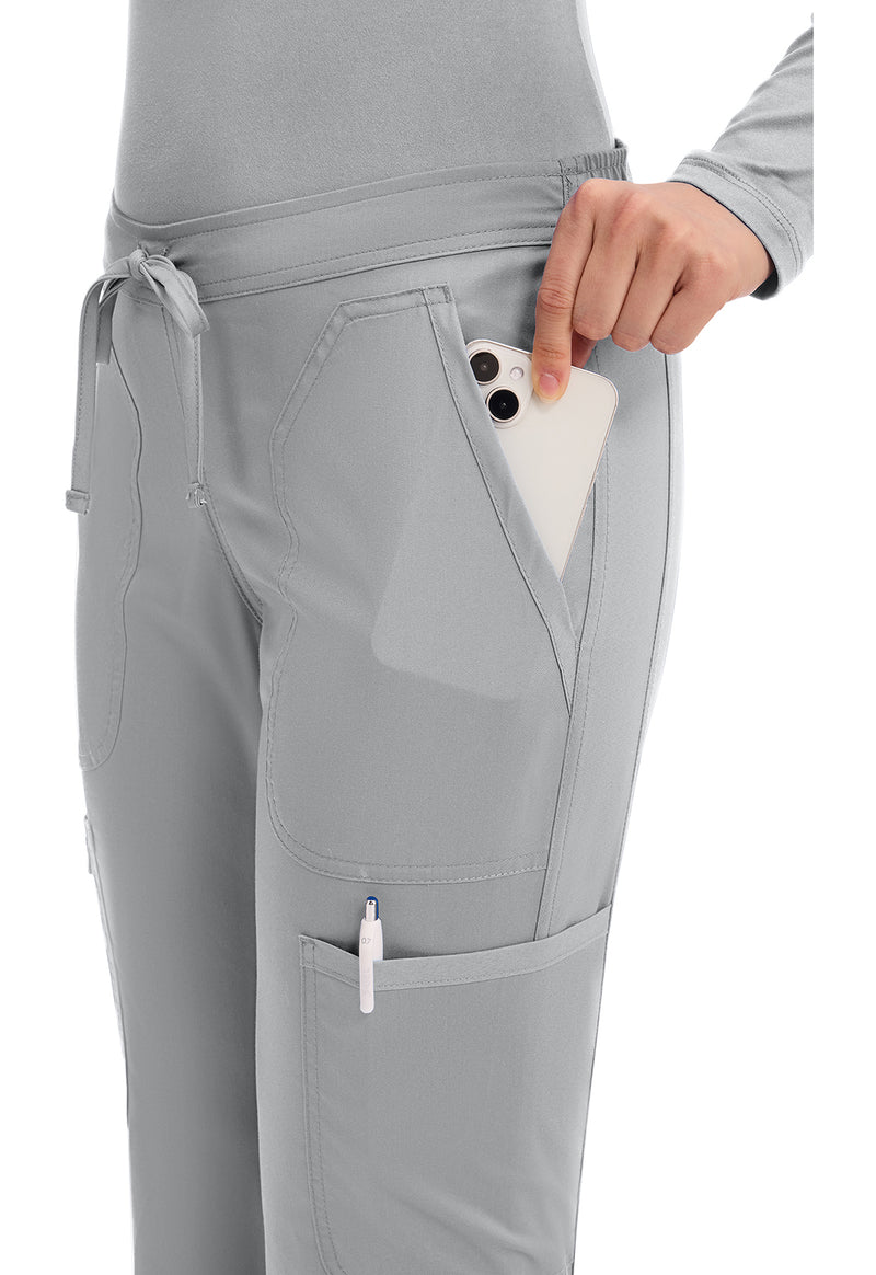 Grey - Cherokee Cherokee WW Revolution Women's Scrub Pants - Detail 3 View