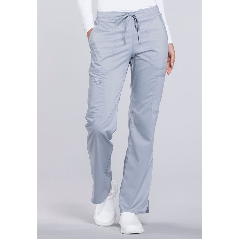 grey - Mid Rise Moderate Flare Drawstring Pant