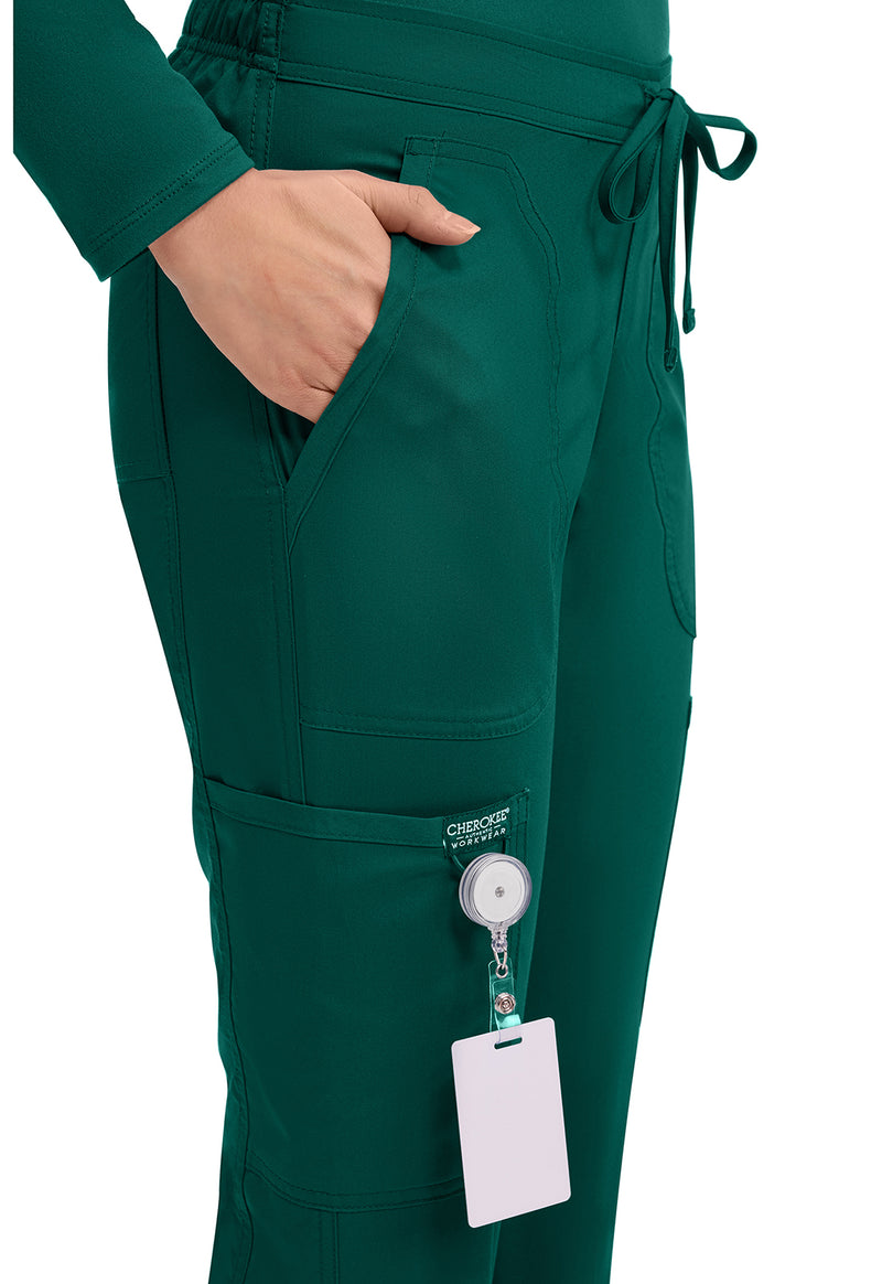 Hunter Green - Cherokee Cherokee WW Revolution Women's Scrub Pants - Detail 2 View