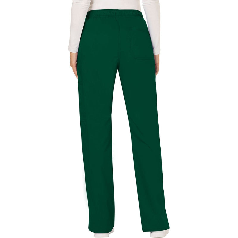 hunter green - Mid Rise Moderate Flare Drawstring Pant
