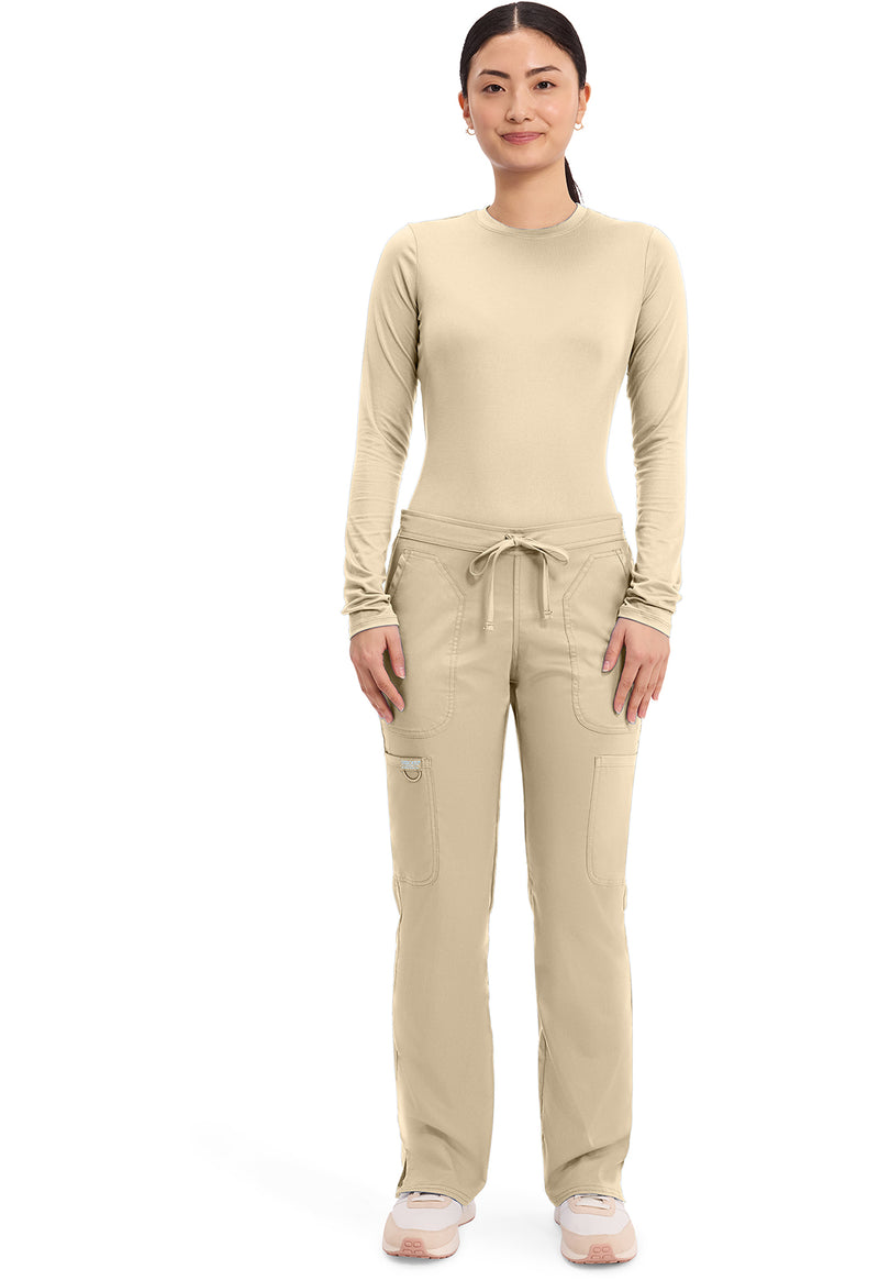 Khaki - Cherokee Cherokee WW Revolution Women's Scrub Pants - Detail 1 View