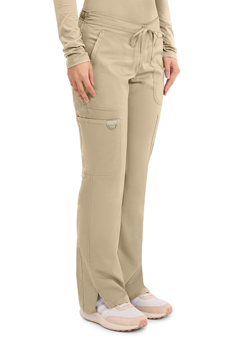 Khaki - Cherokee Cherokee WW Revolution Women's Scrub Pants - Right Side View