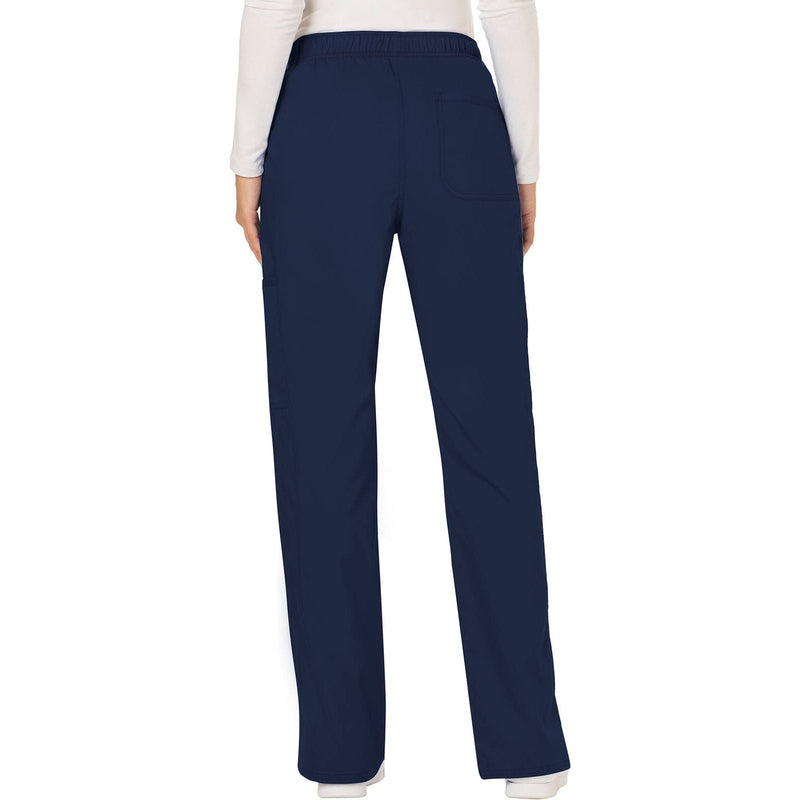 navy - Mid Rise Moderate Flare Drawstring Pant