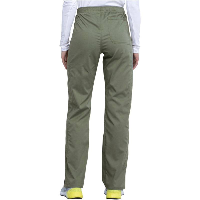 olive - Mid Rise Moderate Flare Drawstring Pant