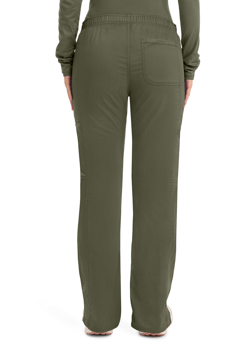 Olive - Cherokee WW Revolution Women's Scrub Pants - Back View