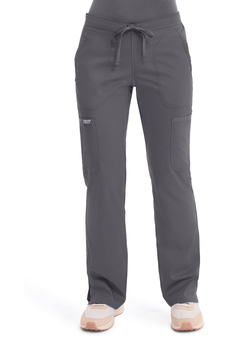 Pewter - Cherokee WW Revolution Women's Scrub Pants - Front View