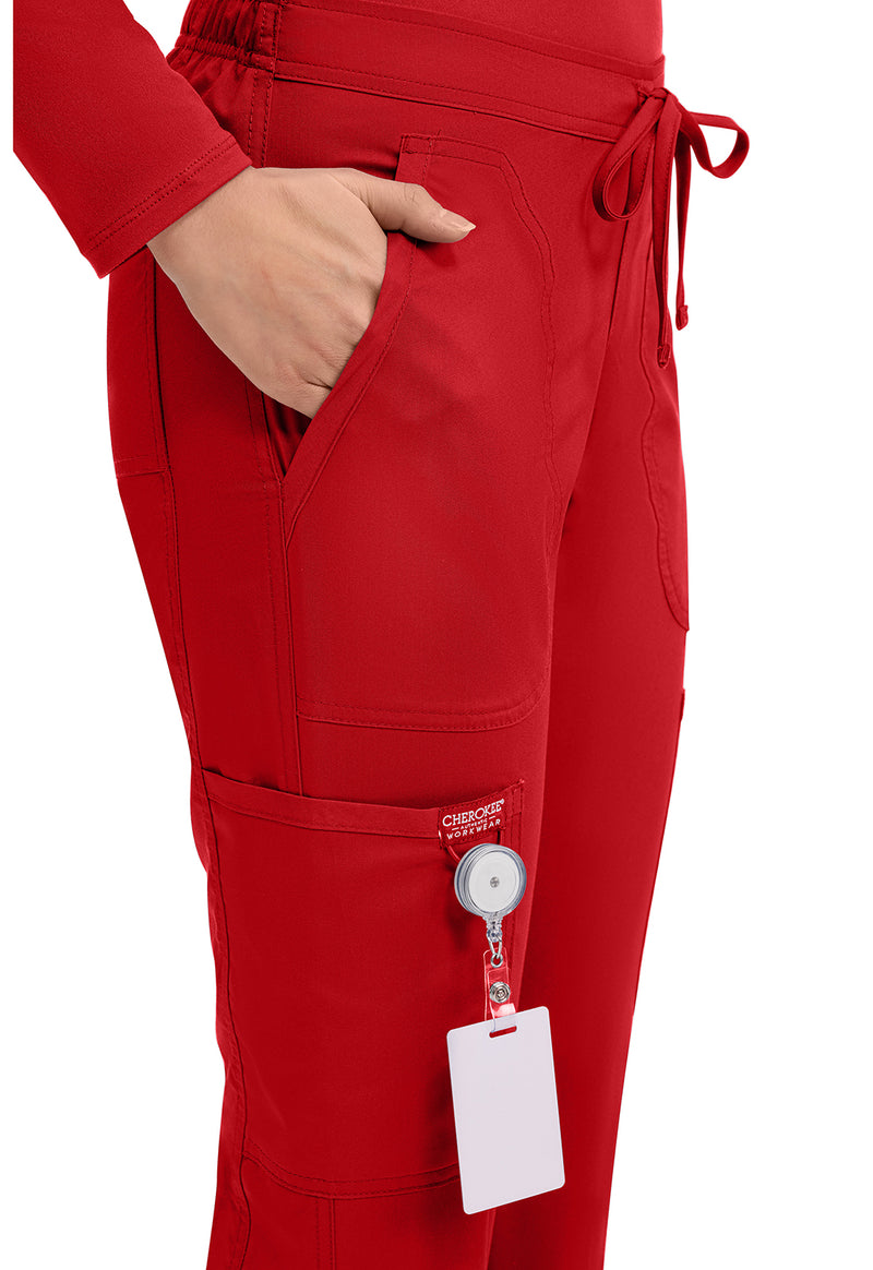 Red - Cherokee Cherokee WW Revolution Women's Scrub Pants - Detail 2 View