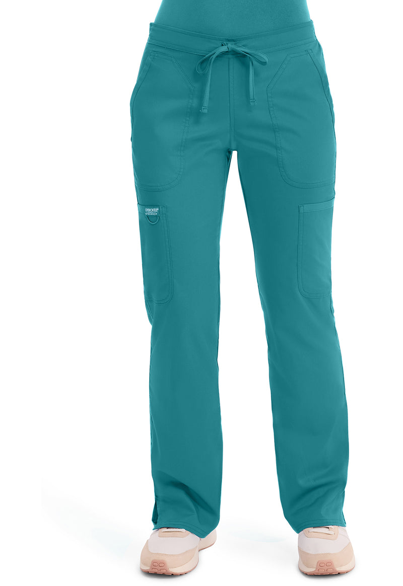 Teal Blue - Cherokee WW Revolution Women's Scrub Pants - Front View