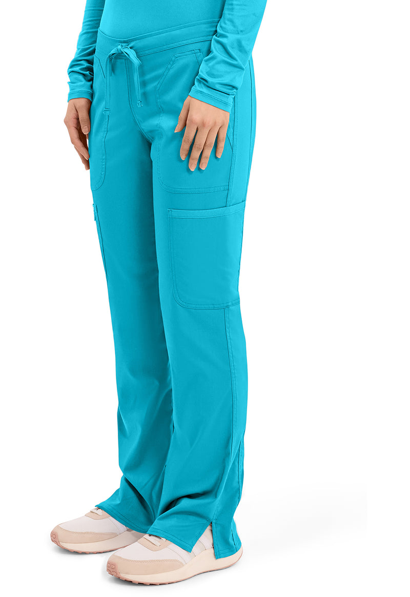 Turquoise - Cherokee Cherokee WW Revolution Women's Scrub Pants - Left Side View