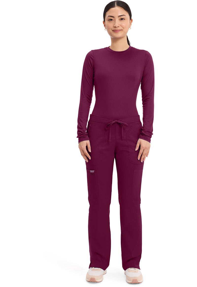 Wine - Cherokee Cherokee WW Revolution Women's Scrub Pants - Detail 1 View