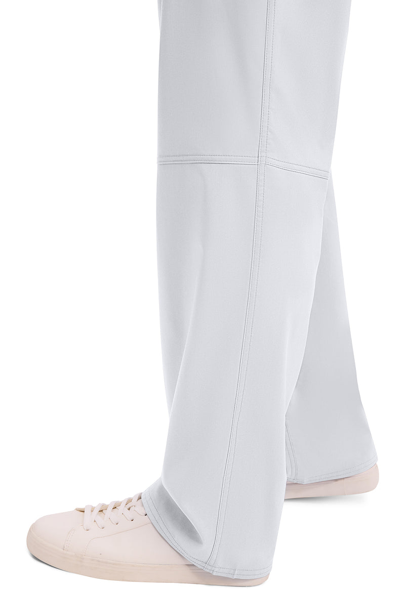 White - Men's Fly Front Scrub Pants – Short (View 3)