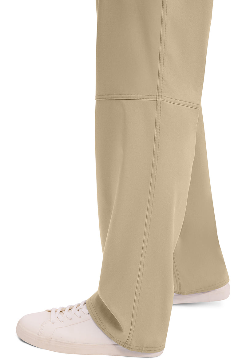 Khaki - Men's Fly Front Scrub Pants – Tall (View 3)