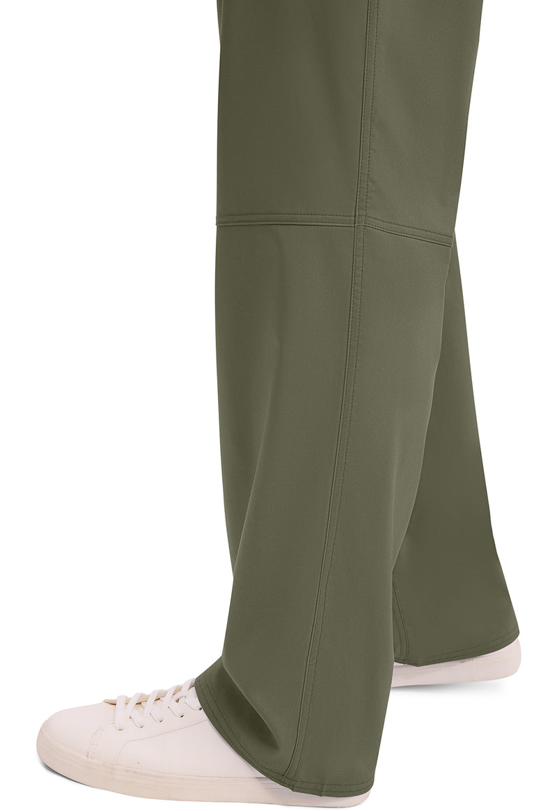 Olive - Men's Fly Front Scrub Pants – Tall (View 3)
