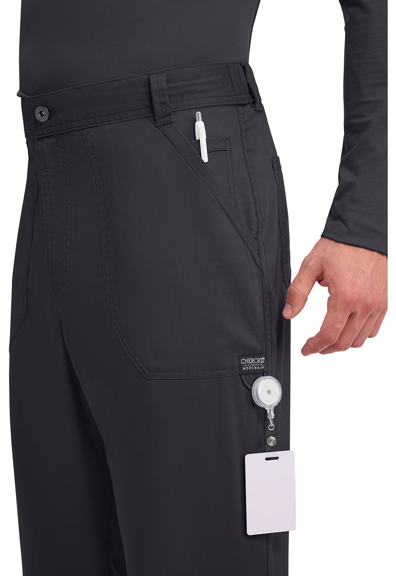 Pewter - Men's Fly Front Scrub Pants – Tall (View 2)