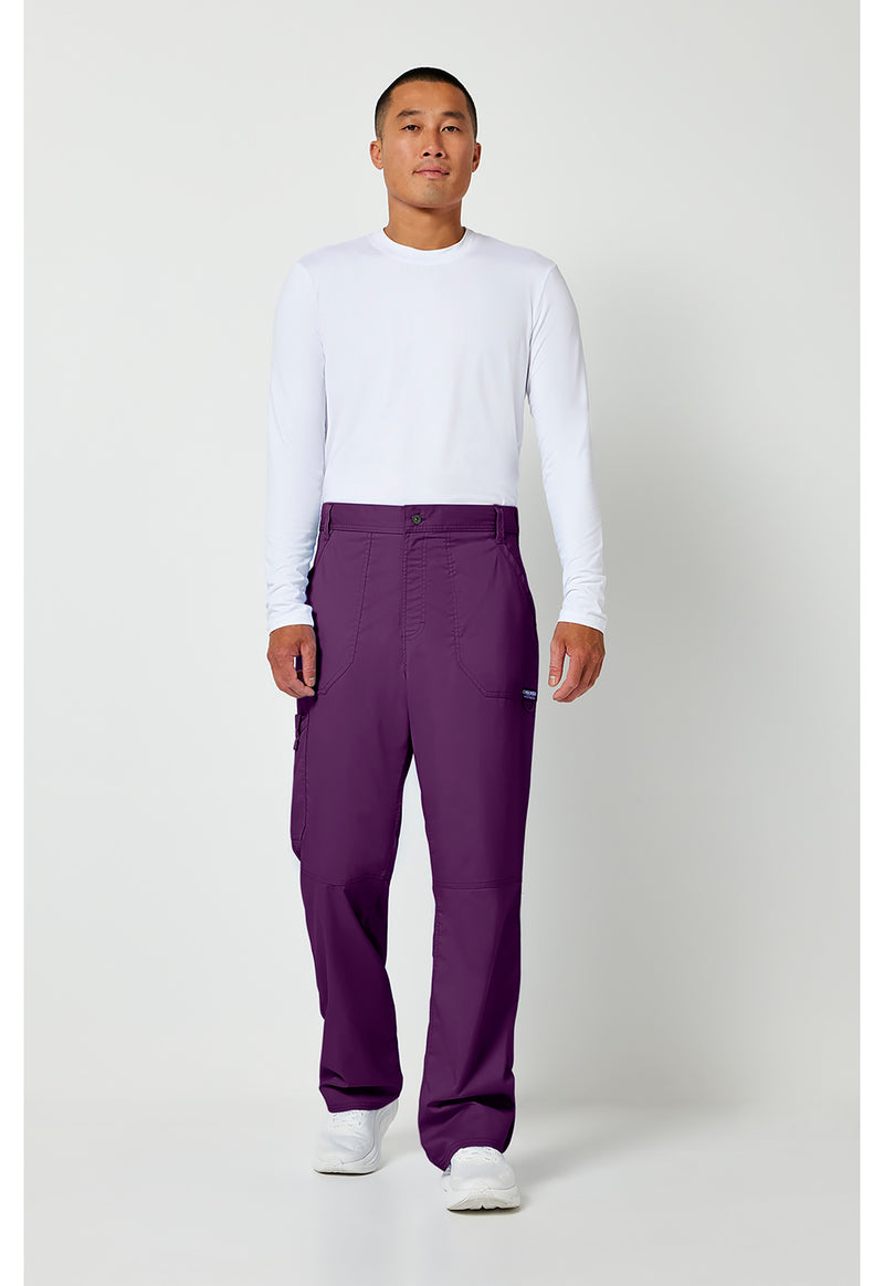 Eggplant - Cherokee Cherokee WW Revolution Men's Scrub Pants - Detail 1 View