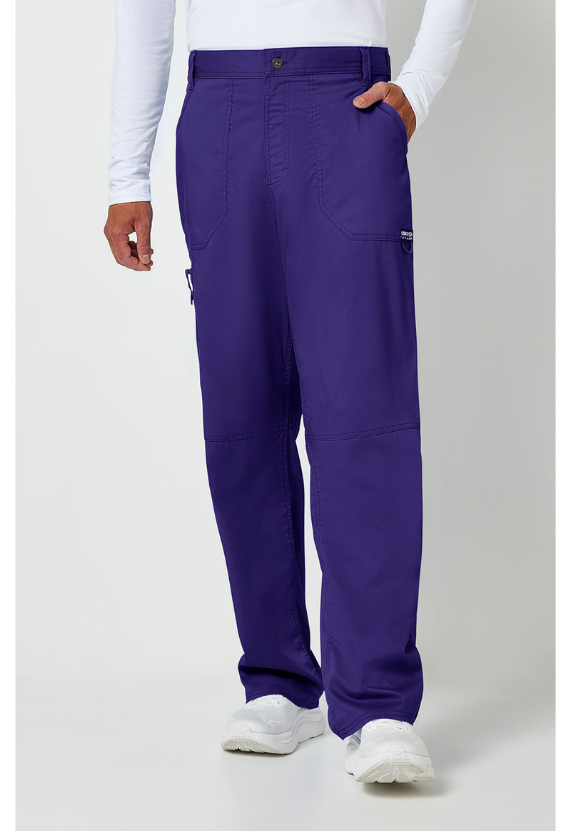 Grape - Cherokee WW Revolution Men's Scrub Pants - Front View