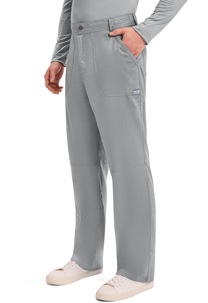 Grey - Cherokee Cherokee WW Revolution Men's Scrub Pants - Left Side View