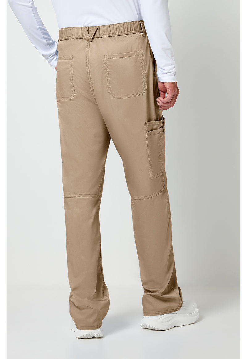 Khaki - Cherokee WW Revolution Men's Scrub Pants - Back View
