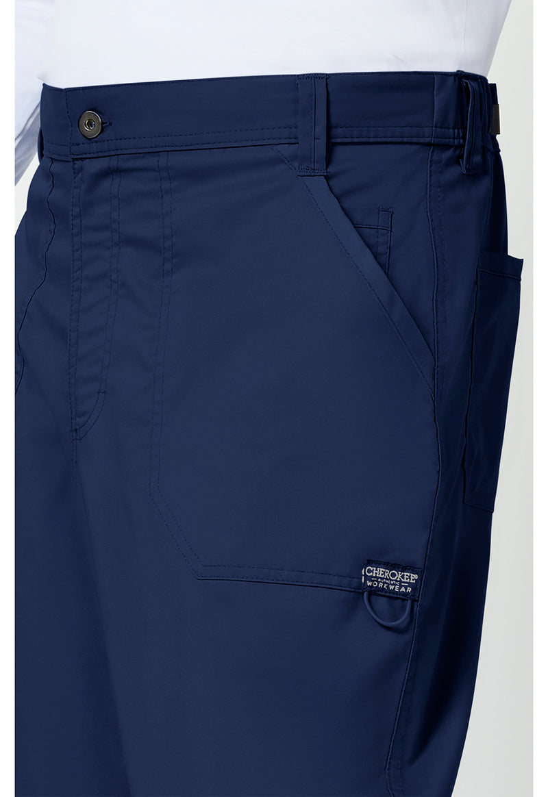Navy - Cherokee Cherokee WW Revolution Men's Scrub Pants - Detail 4 View