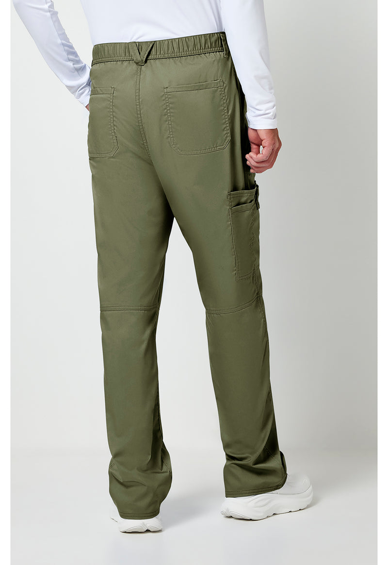 Olive - Cherokee WW Revolution Men's Scrub Pants - Back View