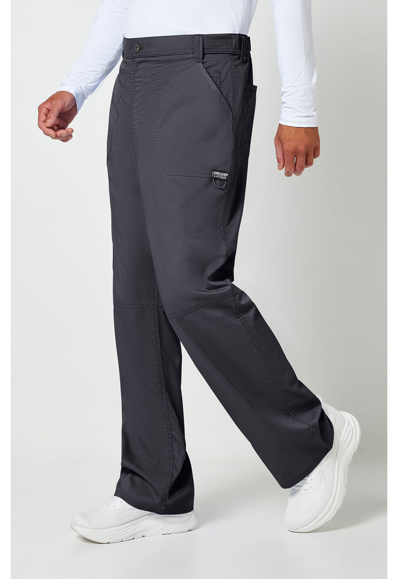 Pewter - Cherokee Cherokee WW Revolution Men's Scrub Pants - Left Side View